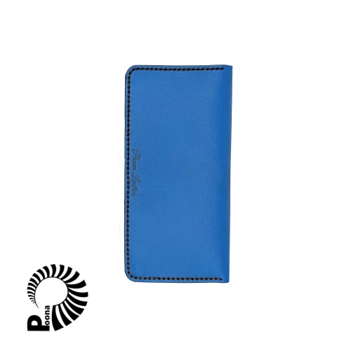 کیف پول چرم آبی