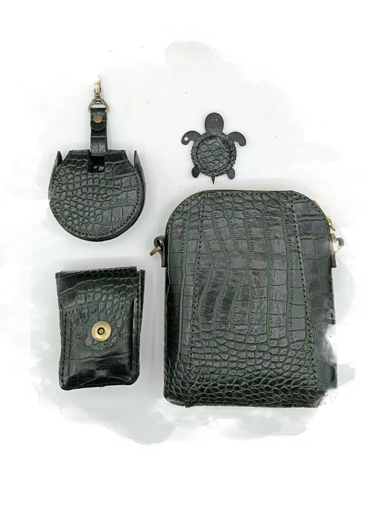 ست اکسسوری چرم پونا