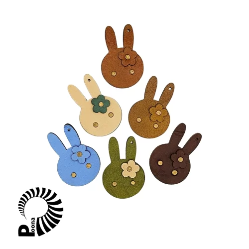 جاکلیدی چرم طبیعی خرگوش