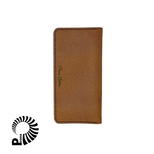 کیف پول چرم قهوه ای