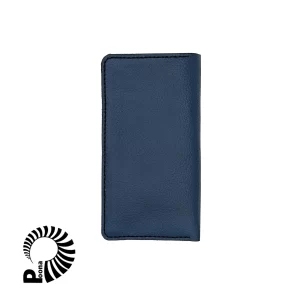 کیف پول چرم آبی تیره