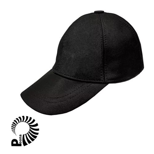 کلاه کپ چرم مشکی