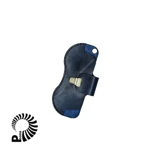 کیف عینک چرم آبی