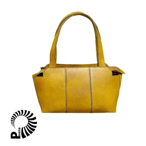 کیف چرمی خردلی مناسب هدیه روز زن