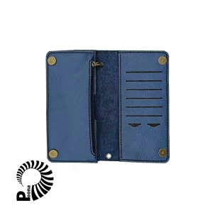 کیف پول آبی چرم