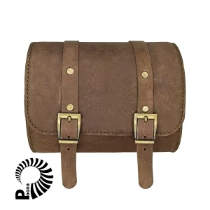 کیف لنز چرم قهوه‌ای