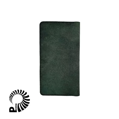 کیف پول چرم سبز مدل کیهان
