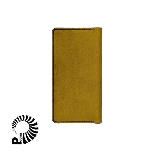 کیف پول چرم زرد