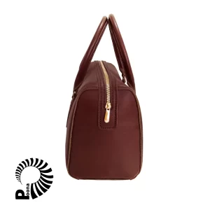 کیف صندوقی چرم قهوه ای