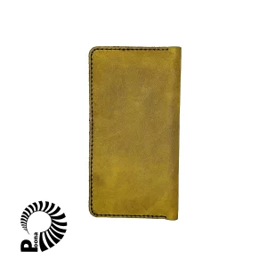 کیف پول چرم خردلی هدیه روز زن