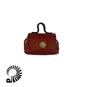 کیف هندزفری و جافلشی زرشکی چرم