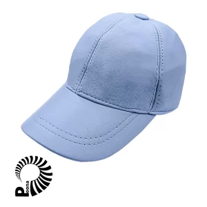 کلاه کپ چرمی آبی روشن