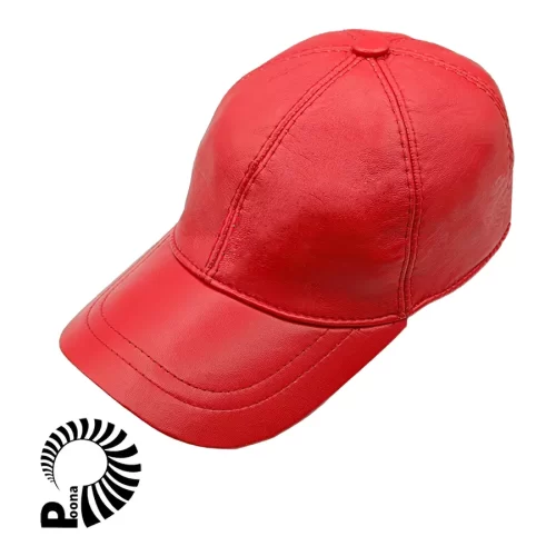 کلاه کپ چرمی قرمز