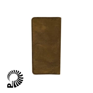 کیف پول چرم قهوه ای تیره